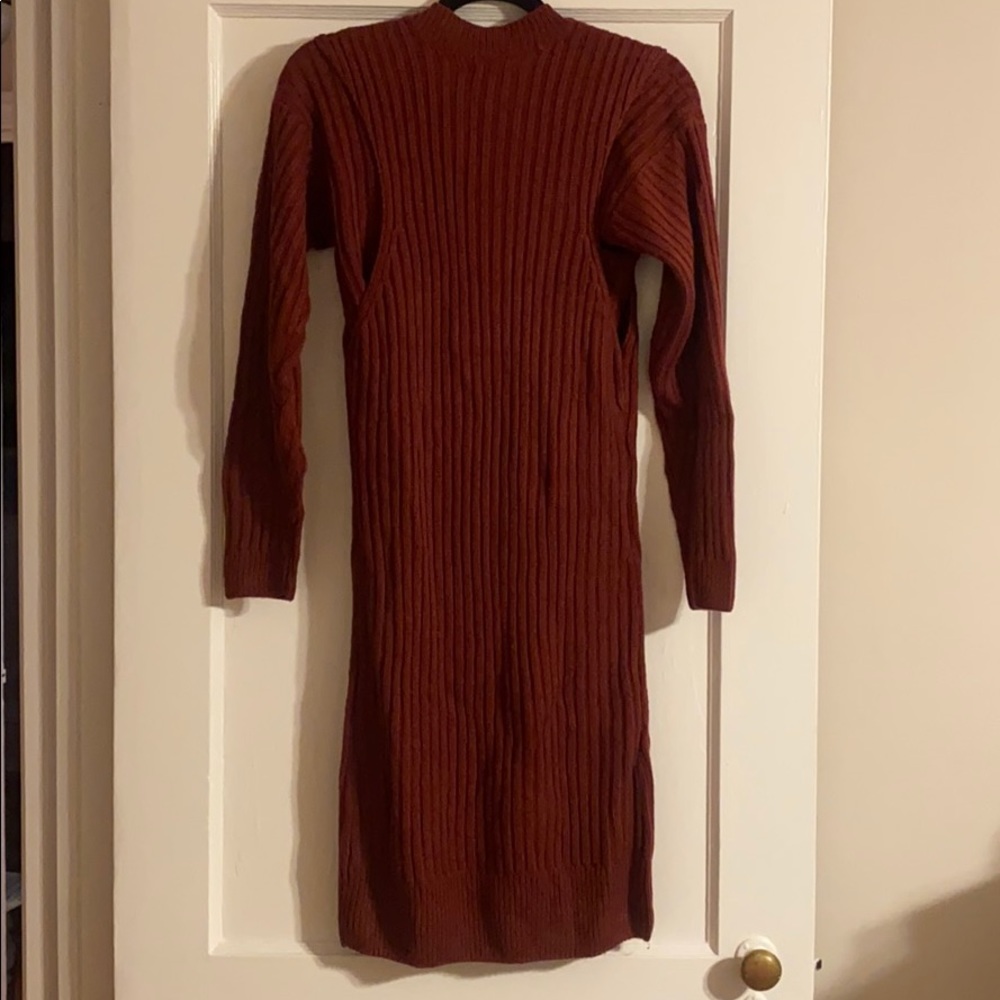 NWOT V-Neck Sweater Dress - Picture 4 of 5